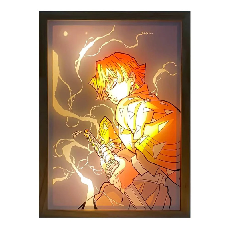 Demon Slayer Zenitsu LED Light Photo Frame - إطار